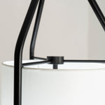 Arborescence Brass Linen Chandelier – Modern Minimalist Pendant for Dining and Foyer