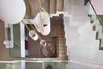 Arborescence Brass Linen Chandelier – Modern Minimalist Pendant for Dining and Foyer