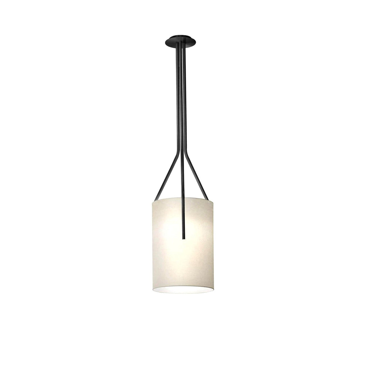 Arborescence Brass Linen Chandelier – Modern Minimalist Pendant for Dining and Foyer