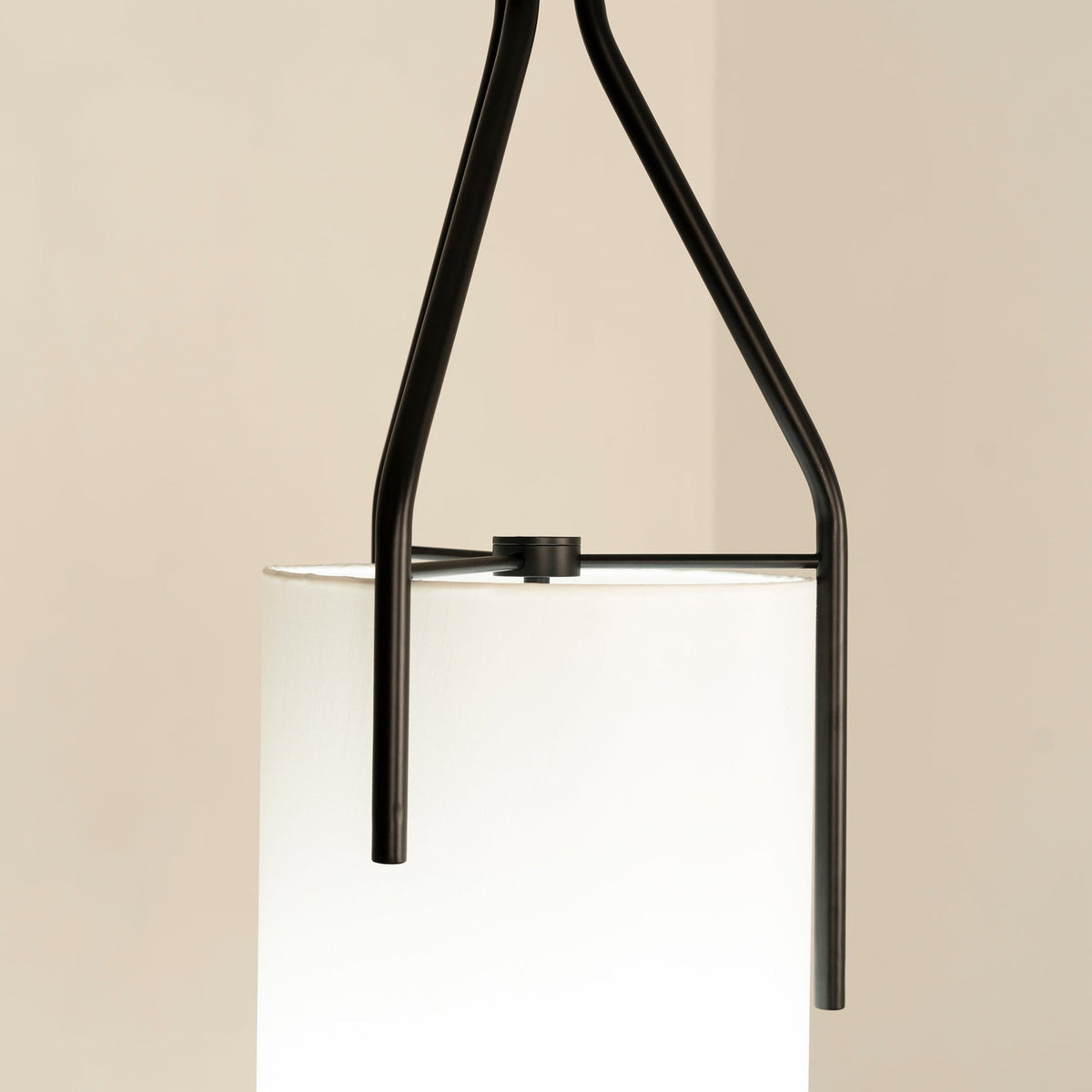 Arborescence Brass Linen Chandelier – Modern Minimalist Pendant for Dining and Foyer