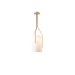 Arborescence Brass Linen Chandelier – Modern Minimalist Pendant for Dining and Foyer