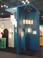 Arborescence Brass Linen Chandelier – Modern Minimalist Pendant for Dining and Foyer