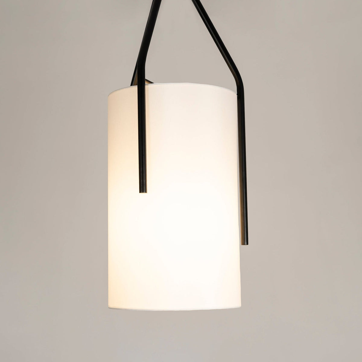 Arborescence Brass Linen Chandelier – Modern Minimalist Pendant for Dining and Foyer
