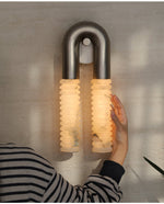 Arc Ridge Alabaster Wall Sconce – Modern LED Wall Light