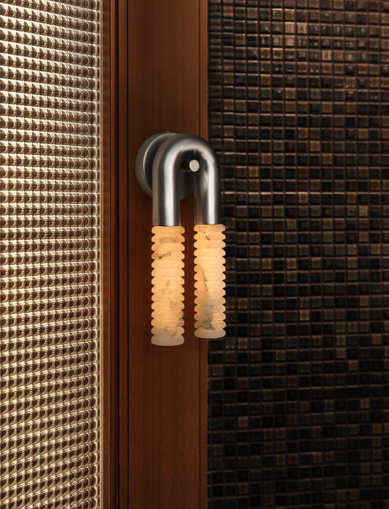 Arc Ridge Alabaster Wall Sconce – Modern LED Wall Light