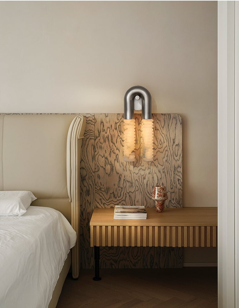 Arc Ridge Alabaster Wall Sconce – Modern LED Wall Light