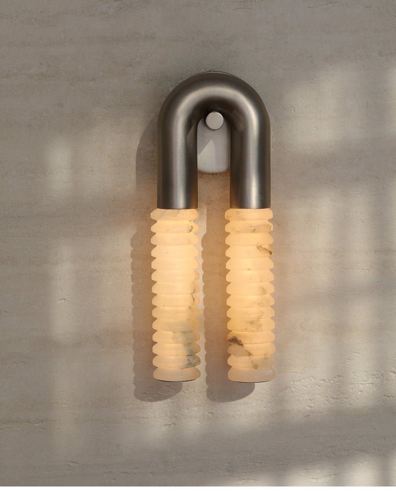 Arc Ridge Alabaster Wall Sconce – Modern LED Wall Light
