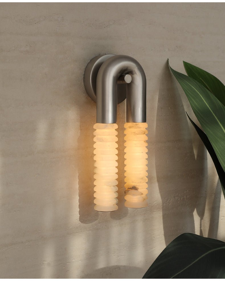 Arc Ridge Alabaster Wall Sconce – Modern LED Wall Light