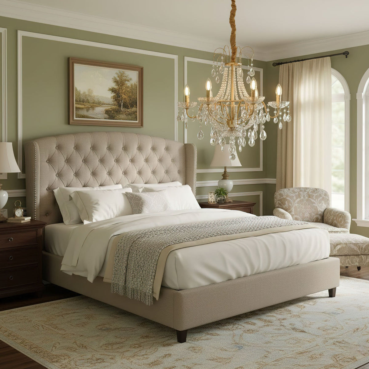 Arcadia Gold Crystal Chandelier – Modern Designer Ceiling Light for Elegant Interiors