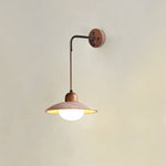 Arched Travertine Wall Sconce with Walnut Accents