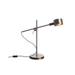 Arclen Adjustable Table Lamp in Stainless Steel with Gold Shade