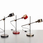 Arclen Adjustable Table Lamp in Stainless Steel with Gold Shade