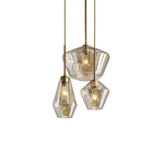 Arclinea Pendant Light in Antique Gold with Glass Shade