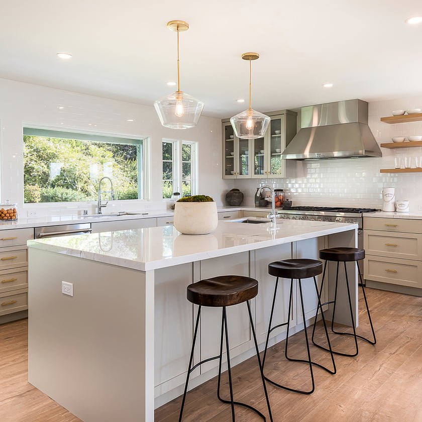 Arclinea Pendant Light in Antique Gold with Glass Shade