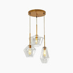Arclinea Pendant Light in Antique Gold with Glass Shade