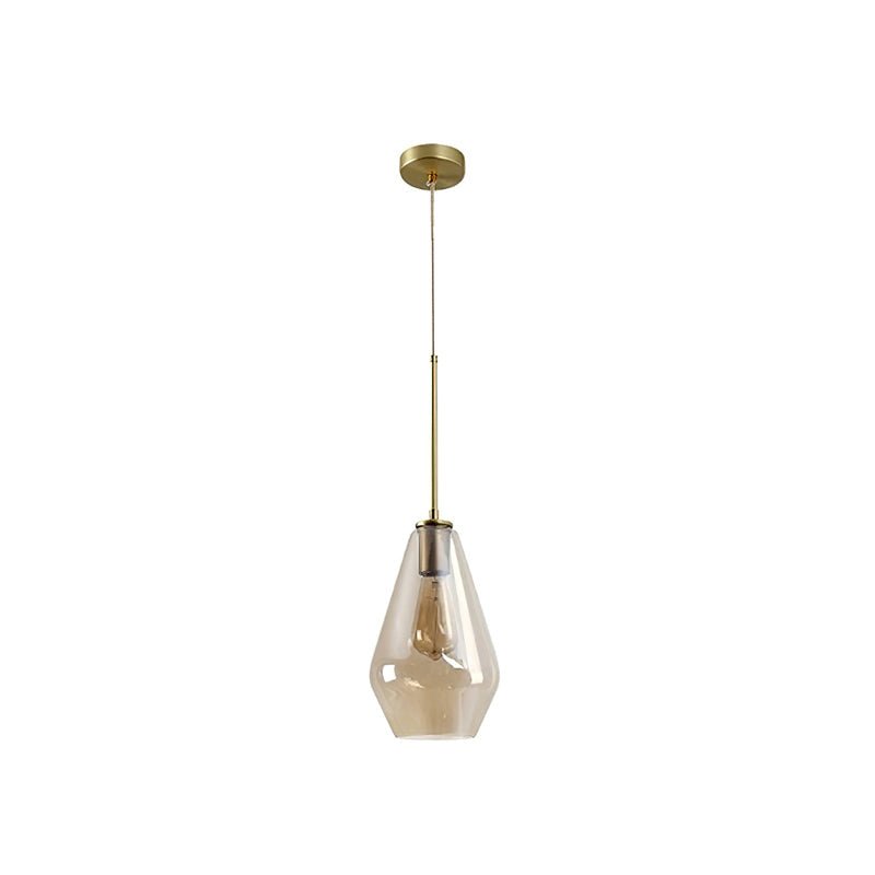 Arclinea Pendant Light in Antique Gold with Glass Shade