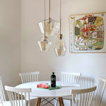 Arclinea Pendant Light in Antique Gold with Glass Shade