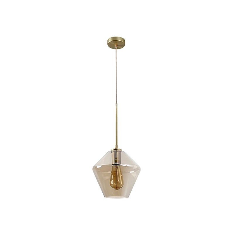 Arclinea Pendant Light in Antique Gold with Glass Shade