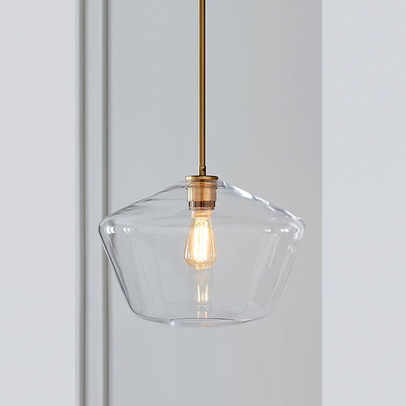 Arclinea Pendant Light in Antique Gold with Glass Shade