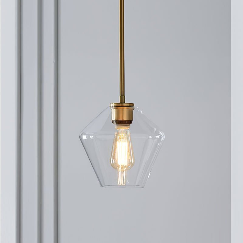 Arclinea Pendant Light in Antique Gold with Glass Shade