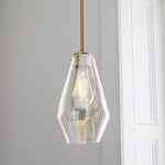 Arclinea Pendant Light in Antique Gold with Glass Shade