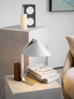 Arclune Modern Walnut Wood Desk Lamp with Aluminum Arc Shade