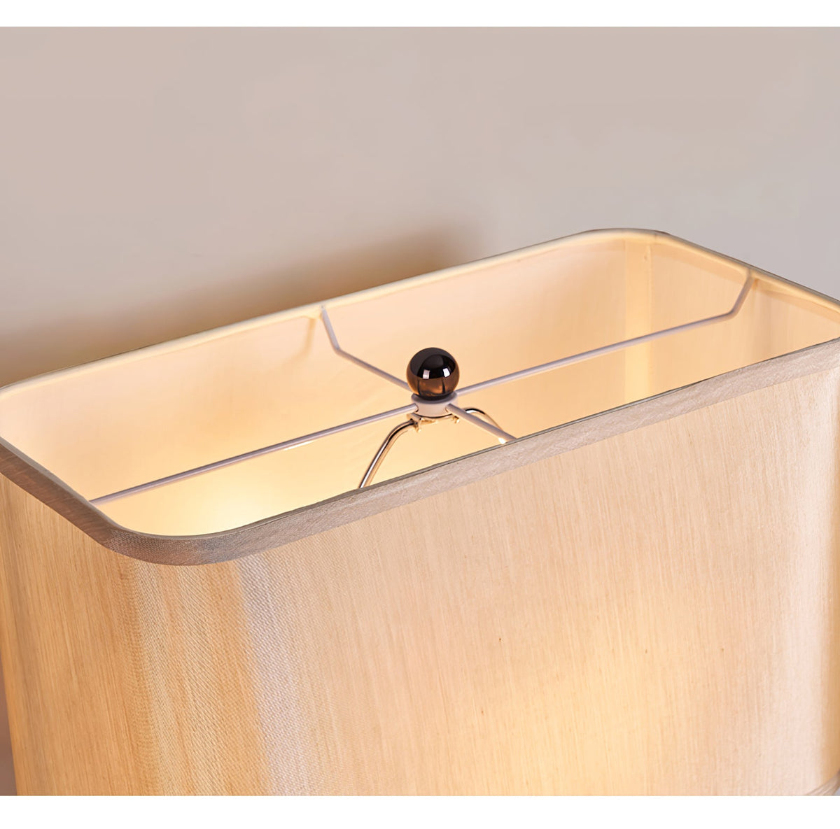 Arco Travertine Table Lamp – Sculptural Stone & Fabric Ambient Light