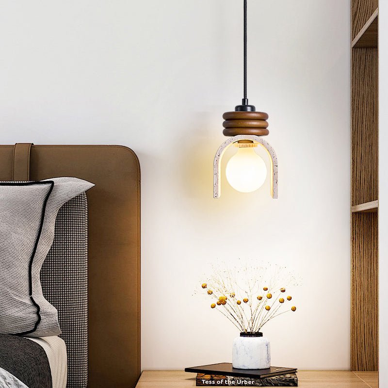 Arcolo Travertine Pendant Light – Sculptural Natural Stone Hanging Lamp