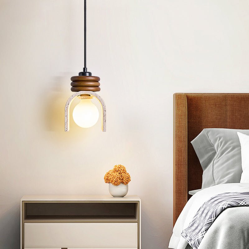 Arcolo Travertine Pendant Light – Sculptural Natural Stone Hanging Lamp