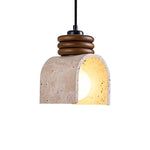 Arcolo Travertine Pendant Light – Sculptural Natural Stone Hanging Lamp