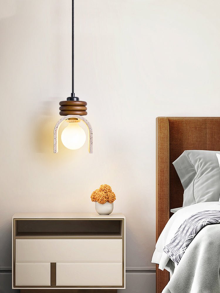 Arcolo Travertine Pendant Light – Sculptural Natural Stone Hanging Lamp