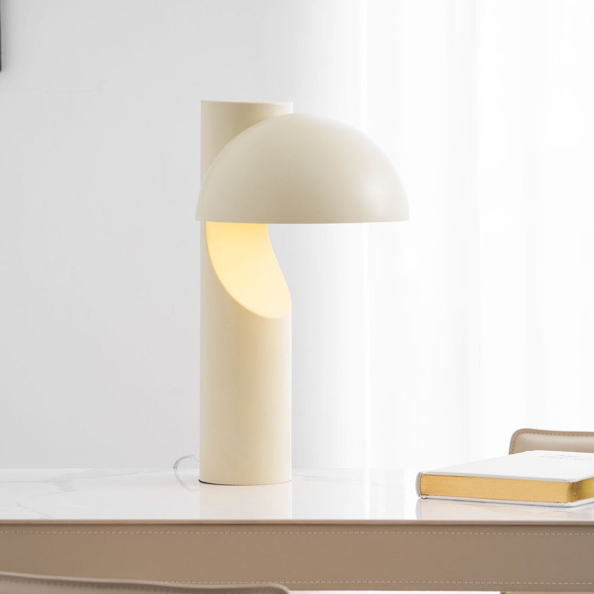Arcora Minimalist LED Table Lamp with Arched Dome Shade