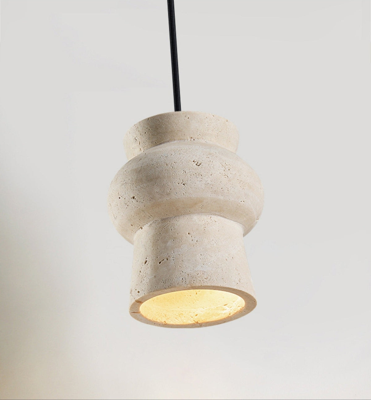Arcus Travertine Pendant Light – Sculptural Natural Stone Hanging Lamp