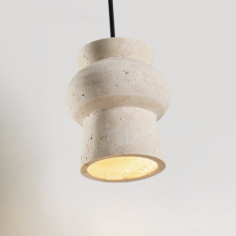 Arcus Travertine Pendant Light – Sculptural Natural Stone Hanging Lamp