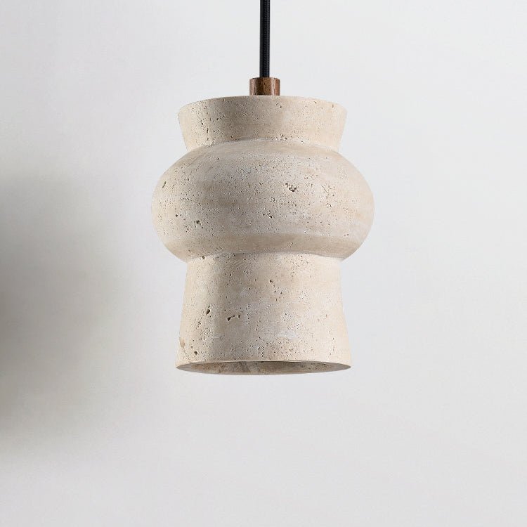 Arcus Travertine Pendant Light – Sculptural Natural Stone Hanging Lamp