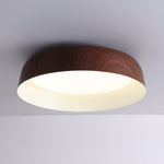 Arcwood LED Flush Mount Ceiling Light in Walnut Wood Grain