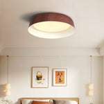 Arcwood LED Flush Mount Ceiling Light in Walnut Wood Grain