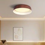 Arcwood LED Flush Mount Ceiling Light in Walnut Wood Grain