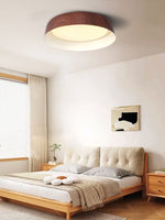Arcwood LED Flush Mount Ceiling Light in Walnut Wood Grain