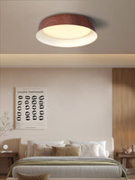 Arcwood LED Flush Mount Ceiling Light in Walnut Wood Grain