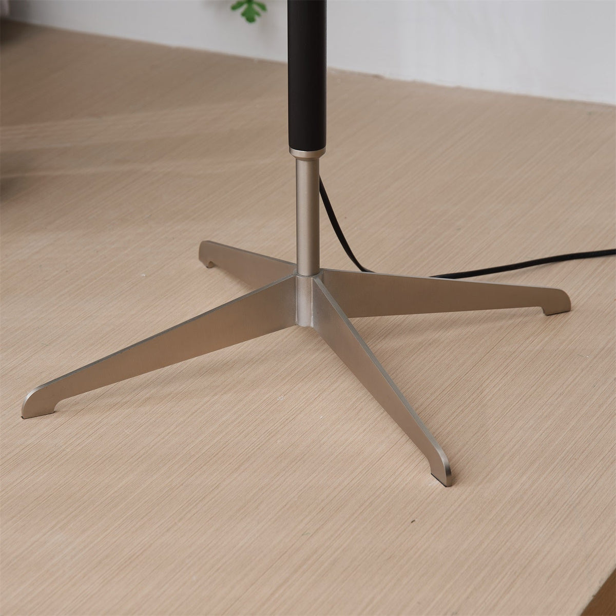 Ardell Modern Floor Lamp with Fabric Shade and Brass Accents