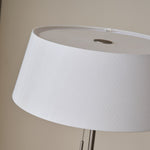 Ardell Modern Floor Lamp with Fabric Shade and Brass Accents