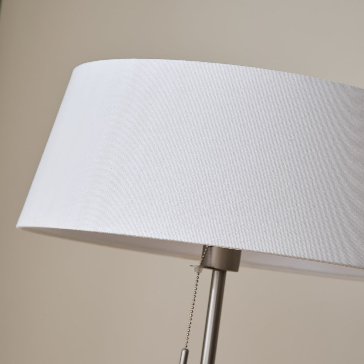 Ardell Modern Floor Lamp with Fabric Shade and Brass Accents