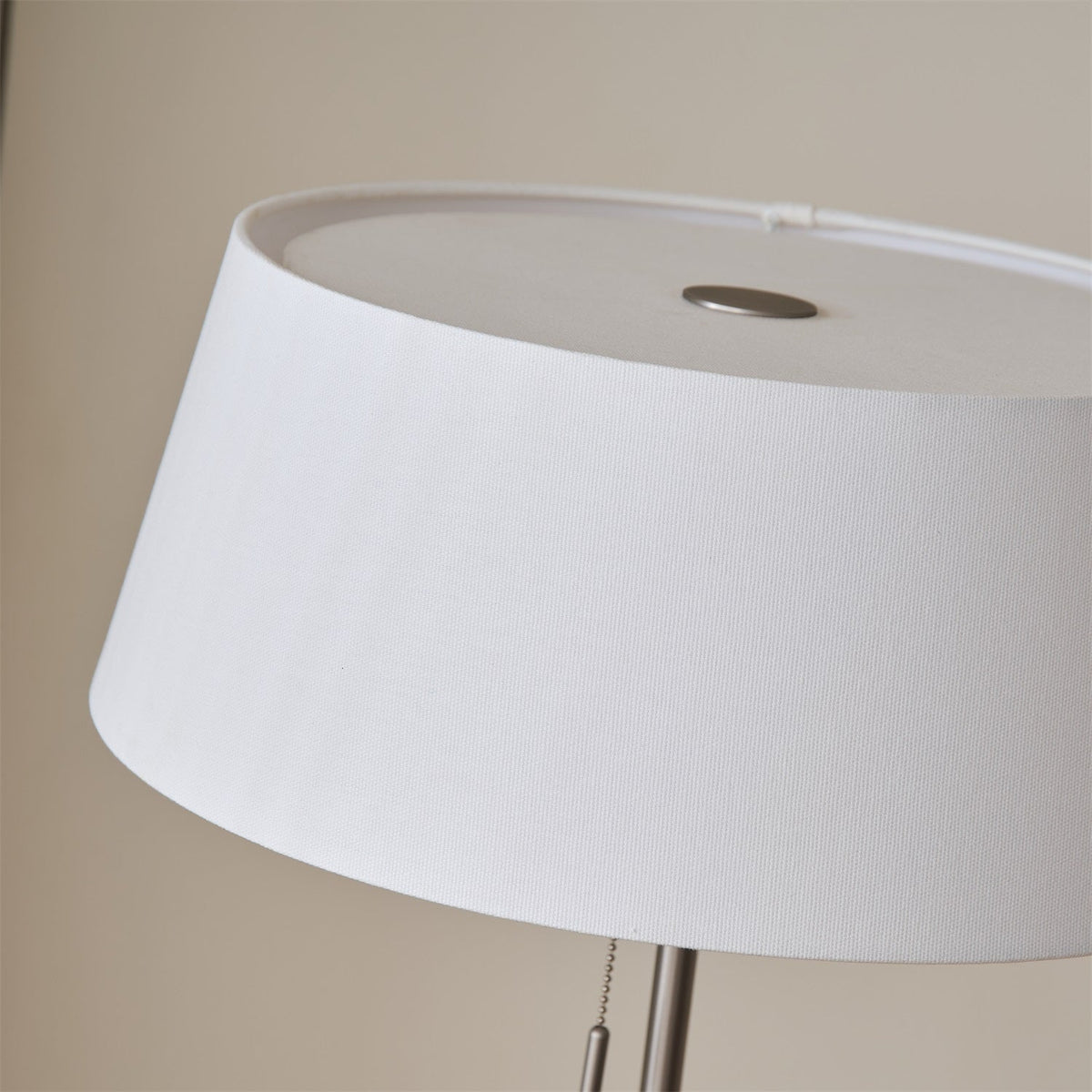 Ardell Modern Floor Lamp with Fabric Shade and Brass Accents