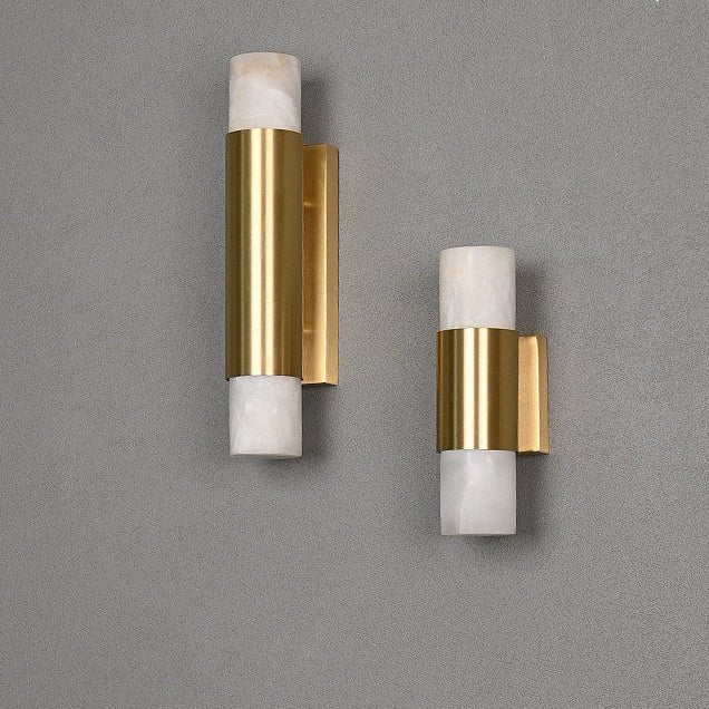 Arden Alabaster Wall Sconce in Brushed Brass