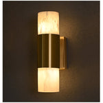 Arden Alabaster Wall Sconce in Brushed Brass