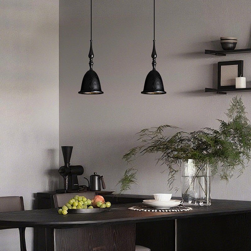 Arden Wood Pendant Light – Handcrafted Modern Hanging Lamp for Dining and Kitchen