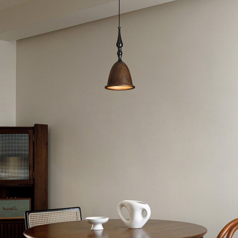 Arden Wood Pendant Light – Handcrafted Modern Hanging Lamp for Dining and Kitchen