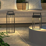 Arden Solar Lantern – Modern Outdoor Table Lamp with Handle