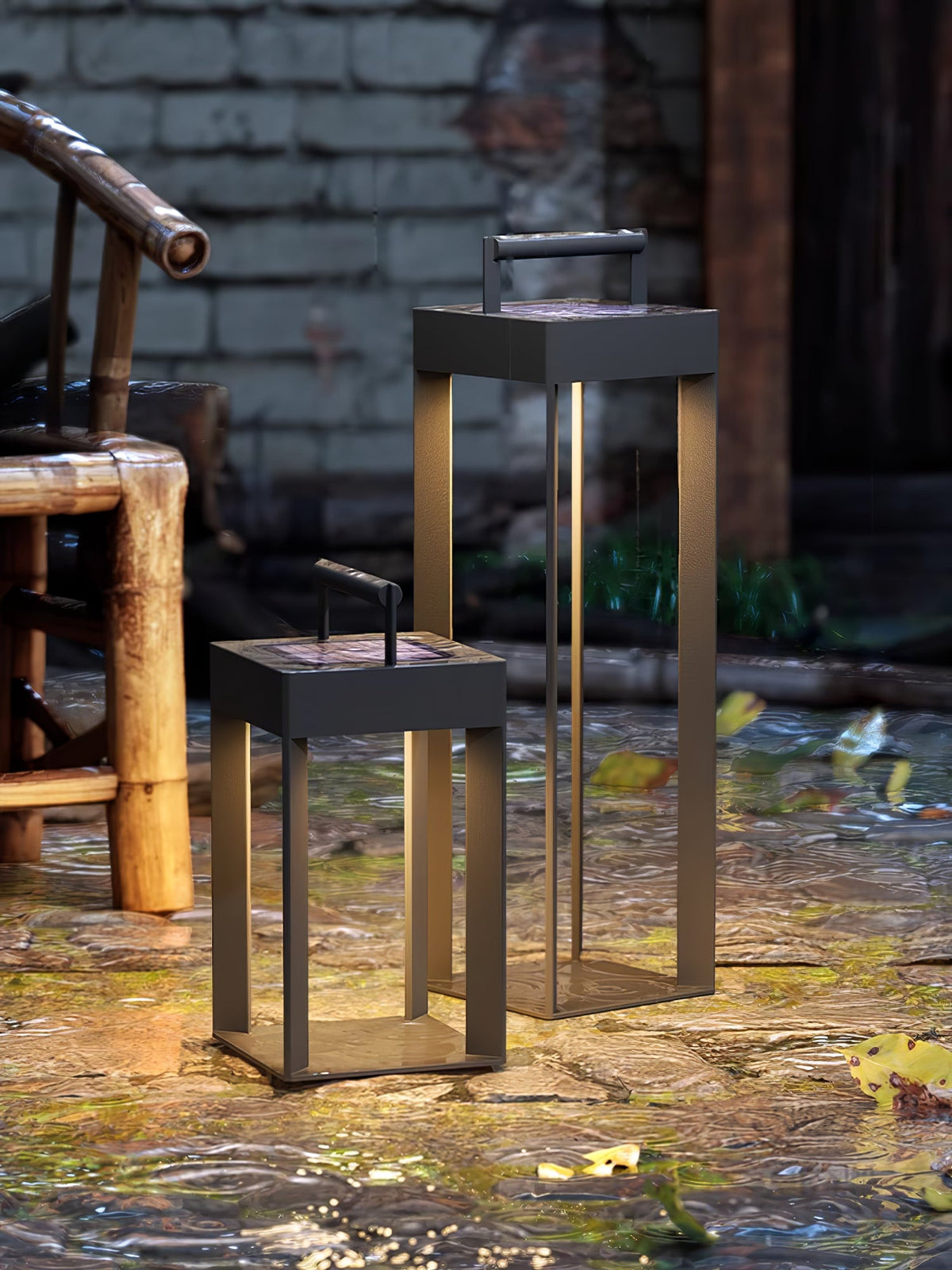 Arden Solar Lantern – Modern Outdoor Table Lamp with Handle